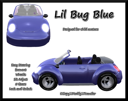 Second Life Marketplace - Lil Bug Blue - For Child Avatars